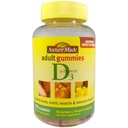 Nature Made Vitamin D 3 Dospělé gumy Jahody - Peach & Mango, 90 Gumy, 3 Počet