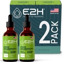 E2H Chlorofyl Liquid Drops - Natural Energy Booster, Imunity System Support and Internal Deodorant - Pepermint Flavor - (2 láhve)