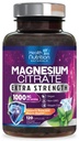 Magnesium Citrát Kapsle 1000mg - Max Absorpce Magnesium Prášek pro svalovou, nervovou, kostní a srdeční podporu, High Absorpční Citrát Complex, Gluten Free, Non- GMO - 120 Kapsle
