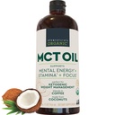 Viva Naturals Organic MCT Olej, 32 fl oz - MCT Oil for Coffee, USDA Organic, Non- GMO, Paleo Certified & Keto Friendly, Podporuje energii a duševní jasnost