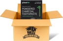 Aktivované Charcoal Primal Life Organics 1 oz Zubní prášek: Organic Vegan Blend, Kaolin & Bentonit Clay, Essential Oils - Black Spearmint for 200 + Brushings. GFMH Box v ceně.