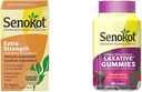 Senokot Extra Strength Natural Zeleninové Laxative for Gentle Overnight Relief Occasional Concurrency, 36 Hrabě & Dietní dodatek Laxative Gummies, Natural Senna Extract, Gentle