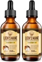 Příroda je živý Lions hříva dodatek, tekuté houby Extract kapky, 8 Houby Complex pro imunitní systém, paměť, Focus Boost, Houba dodatek s Lví hříva, Cordyceps, Reishi, Vegan, 2 Pack