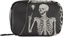 Lidský skeleton Pill Box 7 Den Pill Pouzdro Cestovní Pill Pořadatel Bag se Zipper Přenosný Týdenní Pouzdro Kompaktní velikost pro vitamin doplněk držák