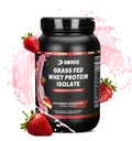 Moose Grass Fed Syrovátkový prášek - pro růst a obnovu svalů, přirozeně slazené a ochucené, bohaté na aminokyseliny, rychlé absorbování výkonnostní vzorec (2 Lbs, jahoda)