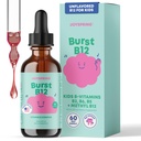 JoySpring Burst B12 Kapky - vitamin B Komplex pro děti (2 fl oz) B2, B6, B5 + Methylkobalamin B12 Dětský dodatek pro podporu zdravého růstu a vývoje, Vegan B12, věk 2-16 + amp 124; 60 Služení
