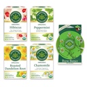 Tradiční léky, Organic Variety Pack pro wellness ve čtyřech mýdlových příchutí, zahrnuje mátu peprnou, heřmánek, ibišek, pečený kořen, čaj Buddy, 64 čajové tašky, (4 balení)