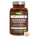 Igennus Ultra Pure Omega-3 EPA 500mg, vysoce koncentrovaný IFOS Certified Wild Fish Oil, Advanced rTG Triglyceride Form, Non- GMO, 180 Malé Softgely