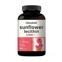 NatureBell Sunflower Lecithin 2,400mg, 240 Softgels curren124; Infused with Non- GMO Sunflower Seed Oil - Rich in Fosfatidyl Choline - No Soy, No Gluten