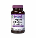 Bluebonnet Nutrition L- Arginine 500mg / L- Orinithin 250mg, podporuje metabolismus proteinů *, Soy- Free, gluten- Free, Non- GMO, Kosher Certified, Vegan, 100 Zeleninové kapsle