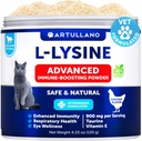 L- lysin pro kočky - Lysin Powder Supplement - 900mg / porce - Imunitní podpora koček a koťat - Nůžky, Runny Nose, Squinting, Watery Eyes, Cold, Oční funkce, Respirační zdraví - s Taurin