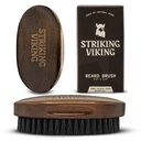 Striking Viking Beard kartáč pro muže - 4.3-Inch Beech Wood Handle, Brown - Boar Bristle Beard kartáč, Travel Size Detangler & Static Reducer