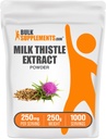 BulkSupplements.com Mléko Thistle Extract Powder - Bylinný doplněk, Mléko Thistle Dodatek - Gluten Free, 250mg na Serving, 250g (8.8 oz) (Balení po 1)