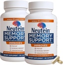 Natural Brain Booster for Memory, & Brain Health - Extra Strength Plant- Based Cognitive Supplementary for Dospělí a senioři, Made in USA (2 Pack, 120 Kapsle)
