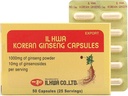 ILHWA Korean Ginseng Capsule (500 mg * 100 tobolek, 50 porcí) - 500 mg 100% čistého korejského kořenového prášku Panax. Ginsenosidum 10 mg na jedno podání.