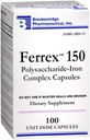FERREX 150 Komplexní kapsle s polusacharidem železitým 100 Počet