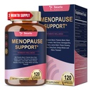 40- in-1 Menopauza Doplňky pro ženy, Multibenefit a kompletní Black Cohosh pro horké záblesky, noční poty a hormon Balance, w / Probiotika, DIM, Vitex, Dong Quai, Red Clover a další, 120 Vegan Caps
