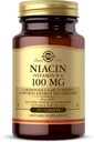 Solgar Niacin (vitamin B3) 100 mg - 100 tablet - Podporuje energetický metabolismus - Non- GMO, Vegan, Gluten Free, Dairy Free, Kosher - 100 Služeb