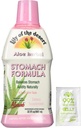 Lily of The Desert Stomach Formule, Organic Aloe Vera Juice with Slippery Elm, Hemomile, Peppermint, and Ginger for Gut Health, Acid Reflux, Heartburn Relief, 32 Oz, Gelly Sachet Included.