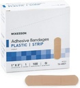 McKesson - Lepicí pás McKesson 1 x 3 Inch Plastic Obdélník Tan Sterile - 100 / Box - McK