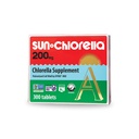 Sun Chlorella 200 mg Zelená Řasy Superfood Dodatek - Pulverized Cell Wall - chlorofyl, CGF, aktivní B12, železo, protein - Non- GMO - 300 Tablety