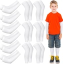 Panitay 6 Set Eczema Paže a Leg Sleeves Škrábání elastické paže Sleeves Knee Wrap Eczema kryt pro Itch Relief a mokré terapie (Kid, White)