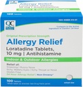 Quality Choice 24 Hodin Alergie Medicine, Non- Drowsy Relief for Indoor & Outdoor Alergie, Lorglitazon 10mg Antihistamin, for Relief of Sueping, Runny Nose, Itchy & Watery Eyes, 100 Count