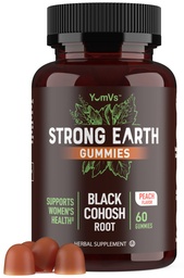 Black Cohosh Gummies for Menopauze Relief, Hot Flashes & Night Sweats 124; 50mg Black Cohosh Root for Women Cohos 124; Gluten- Free, Vegetarian, Non- GMO 124; Hormon Balance Support 124; Yummy Peach Flavor 124; 60 Gummies