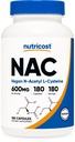 Nutricost N-Acetyl L-Cysteine (NAC) 600mg, 180 Capsules