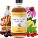 Mickelberry Zahrady Hrdlo & Lung Honey Tonic: Wellness Syrup, Natural Sore Throat Relief, Imunitní podpora & Cough Conpressant pro dospělé a děti (4 oz)