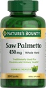 Příroda je Bounty Saw Palmetto Podpora prostaty a močení zdraví, Bylinný doplněk zdraví, 450mg, 250 Kapsle