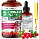 MaxBuddy Natural UTI Support - Cranberry Močová Trakt Infekční péče a prevence pomoc pro kočky a psy - Ledviny a močové měchýře Wellness Supplement Kapky - Podpora průtoku moči