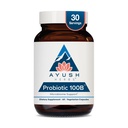 Ayush Herbs Probiotic 100B - Probiotika pro ženy, Probiotika pro muže, Prebiotika a Probiotika pro stravovací zdraví, Reliéf plynu, Balance Gut Microbiome - 60 Vegetariánské kapsle (1 Počet)