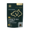 VetriScience Veterinary Strength Alergie & Itch Support Chews - Sezónní alergie Supplement for Domestic - Pet Skin Sensitivity Support - Cats & Dogs - Duck Flavor - 60 Chews