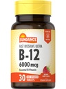 Sundance Fast Disold Vitamin B-12 PHAR124; 6000mcg PHAR124; 30 Tablet PHAR124; Natural Berry Flavor PHAR124; Vegetarian, Non- GMO, a gluten zdarma dodatek