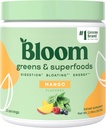 Bloom Nutrition Superfood Green Powder, Digestive Enzymy w / Probiotika & Prebiotika, Gut Health, Bloating Relief for Women, Chlorella, 15 SVG (15 Servings (Pack of 1), Mango)
