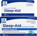 Quality Choice Max Spell Aid, Nighttime Sleep Aid Diphenhydramine HCI 50 mg, Non Habit Forming for Occasional Sleepless, Easy to Swallow Softgels, 32 Count Bottle