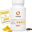 Kurkumin dodatek 60 Služeb - Podporuje společné zdraví 124; BioPerine Black Pepper Extract s 500mg Kapsle, Kurkuminoidy 475mg Př