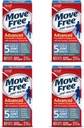 Move Free Advanced Plus MSM a vitamin D3, 80 tablet - Dodatek ke společnému zdraví s Glucosamine a Chondroitin (balení po 4)