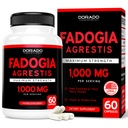 Fadogia Agrestis Extract 1000mg per Serving - [Maximální síla] - Síla, pohon, atletická výkonnost, Muscle Mass - Třetí strana Testováno - Zero Fillers - Gluten Free, Non- GMO, Veganské kapsle