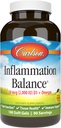 Carlson - Zánět Balance, Vyvážený Omega-3 & Omega-6 Poměr, s D3, norský, Wild- Chycený rybí olej dodatek s mastné kyseliny, udržitelně sourced rybí oleje kapsle, 180 Softgels