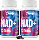 Lipozomální NAD + dodatek 1200mg Vysoká absorpce, Buněčná energie a mitochondriální podpora, NAD Plus pro dlouhověkost a vitalitu, Anti- Aging Formule, 120 Softgels