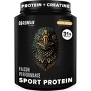 BIRDMAN Falcon Performance Vegan Protein Powder, 31g Protein, 5g Creatine, 5g BCAA, Probiotika, Electrolytes, Pre Workout, Low Carb, Cukr zdarma & mlékárenské zdarma, Plant Based Vanilla Protein -19 Servings