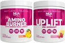 NLA pro její Pre / Intra Workout Stack (zahrnuje její termogenní Amino Mango Vášeň a Uplift Pre Workout Raspberry Lemonade)