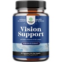 Kompletní doplněk pro zdraví očí pro dospělé - Lutein 20mg per Serving Eye Vitamíny pro vidění Suché oči tlak a modrá světelná ochrana - Doplněk Dospělí s Beta karotene oči
