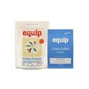 Equip Foods Prime Protein Powder Vanilla & Gold Standard Čistá káva
