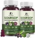 Organic Soursop Graviola Gummies, Soursop Extract with Elderberry Rich in Multivitamin for Natural Antioxidant, Cell Support & Regeneration, Imunite Boost and Skin, Vegan- 60 Day Supply