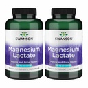 Swanson Magnesium Laktát - Minerální dodatek Podpora svalů a kostí Podpora zdraví - Lactose- Volný laktát minerální forma pro jemnou absorpci - (120 Kapsle, 84mg každý) 2 Pack