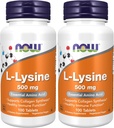 Nyní doplňky, L- lysin (L- lysin hydrochlorid) 500 mg, aminokyselina, 100% počet (balení po 2)