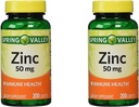 Spring Valley Zinek 50 mg, 200 Ct (2 balení)